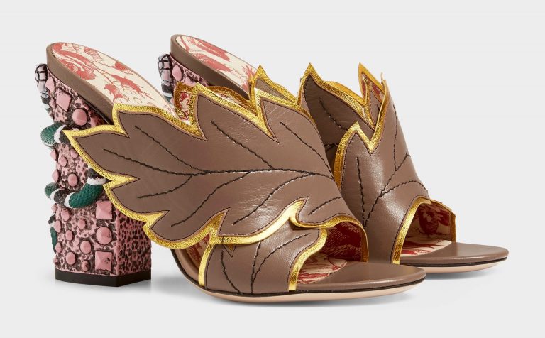 gucci mules with snake